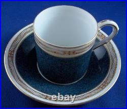 Art Nouveau Worcester Porcelain Mocha Espresso Coffee Set for 4 English England