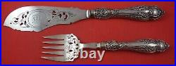 Art Nouveau by Unknown Sterling Silver Fish Serving Set 2pc Bright-cut with swans