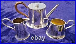 Art Nouveau c1895 Benetfink & Co, London. Fine Small S/P 3 piece Spinster Teaset