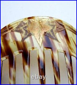 Art Nouveau hair comb barrette set faux tortoiseshell gilded hair accessories