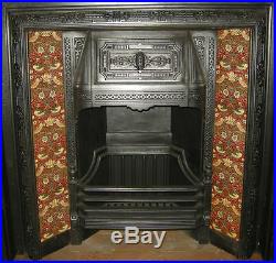 Arts & Crafts William Morris Strawberry Thief Red Fireplace Tiles Set