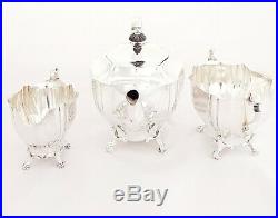 Asprey Antique Sterling Silver Tea Set Hallmarked 1909 Art Nouveau