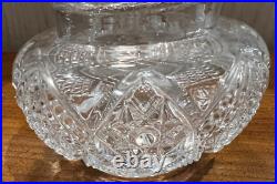 Atq US Glass Dresser Set Minnesota Rose Art Nouveau Lids 1892 EAPG UV Glow