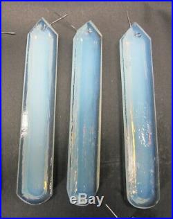 Authentic Set of 20 TIFFANY FAVRILE Opalescent Glass Lamp Prism Drops c. 1900