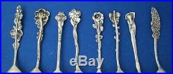 Beautiful Floral Set of (8) Eight Reed & Barton Harlequin Sterling spoons