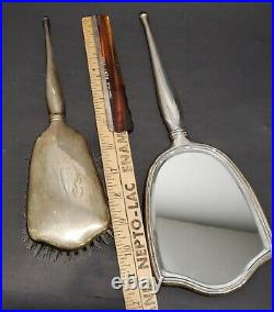 Birks Antique Sterling Mirror Brush & Comb Vanity Dresser Grooming Set