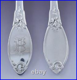 C1900 French 950 Silver 83pc Art Nouveau Flatware Set Serves 12