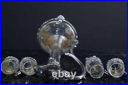 C1910 Art Nouveau 800 Silver Mounted cordial set