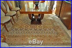 CENTURY OMNI Large Rectangular DINING TABLE Set witht 8CHAIRS modern art nouveau