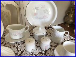 CORELLE BY CORNING- PINK TRIO- BREAKFAST/DINNER SET FOR 6 44 Pieces
