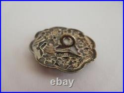 Cased Set Of Six Art Nouveau Levi And Salaman Girl In A Swing Silver Buttons