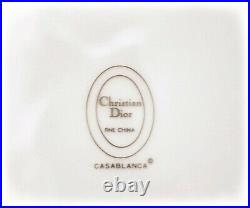 Christian Dior Casablanca, Fine China 24K Gold Trim Partial Set, Bowl, Mug Cups
