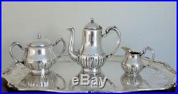 Christofle Antique Silverplated Art Nouveau Tea / Coffee Set 3 Pcs