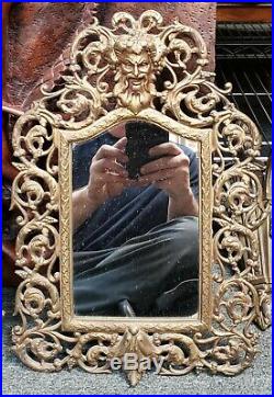 Circa 1890 Set of 3 P. E. Guerin Gilt Brass Bacchus Mirrors Made in New York