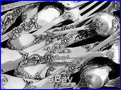 Coignet French Sterling Silver Dinner Flatware Set 18 pc Art Nouveau