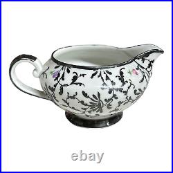Czech Bohemia Art Nouveau Sterling Silver Overlay 23 Pcs Complete Tea Set for 6