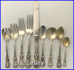 DURGIN IRIS Art Nouveau Sterling Silver FLATWARE SET 126 Pieces