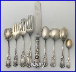 DURGIN IRIS Art Nouveau Sterling Silver FLATWARE SET 126 Pieces