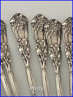 DURGIN IRIS Art Nouveau Sterling Silver FLATWARE SET 126 Pieces