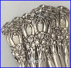 DURGIN IRIS Art Nouveau Sterling Silver FLATWARE SET 126 Pieces