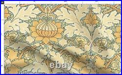 Damask Large Victorian Art Nouveau 100% Cotton Sateen Sheet Set by Spoonflower