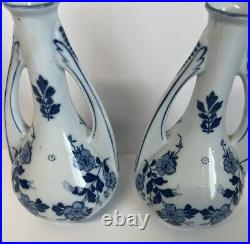 Delft Set of Dutch art nouveau Royal Blue style vases Mid Century 8