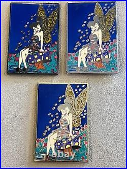 Disney Shopping Tinker Bell Art Nouveau 3 Pin Prototype Set Easel Stand LE 4 DD1