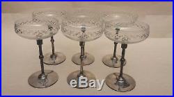 Elegant Jugendstil / Art Nouveau WMF Champagne /Wine Set 6 (SIX) Goblets