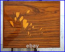 Emile Galle 4 FT Set Side Tables France Art Nouveau Nesting Tables Um 1905