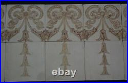 England Antique Art Nouveau Majolica 12-set Tile C1900