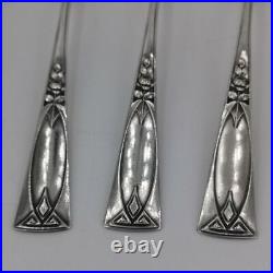 Exceptional Set Beautiful Art Nouveau Coffee Spoon IN Silver