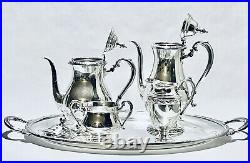 Fabulous Antique Set of Five English Tea Set Camille International Silver Plated