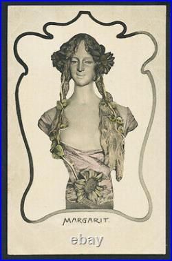 French 1900 Set 8 Postcards ART NOUVEAU Risque Beauty As SCULPTURES VASTA