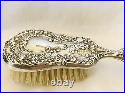 GORHAM STERLING Silver Dresser Set Mirror Hair Brush Comb Art Nouveau Excellent