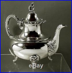 German Sterling Tea Set c1895 Gebruder Deyhle No Monogram