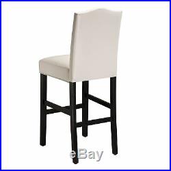 Glitzhome Set of 2 Leather Studded Bar Stool Counter Height Accent Dining Chair