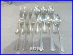 Gorgeous 1900 french 950 silver 12p dinner cutlery set art nouveau rococo st