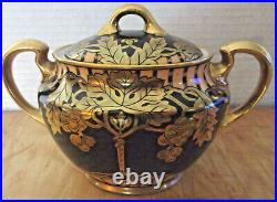 Gorgeous 1920s Black & Gold Noritake Teapot Set