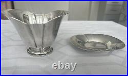 Gorham 1904 Sterling Silver Art Nouveau Bowl And Dish Set