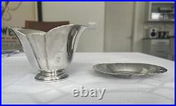 Gorham 1904 Sterling Silver Art Nouveau Bowl And Dish Set