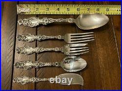 Gorham Lily Whiting Sterling Silver Place Set Setting Serving Spoon No Knife