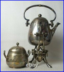 Great Antique Art Nouveau ChristofleTea and Coffee Set Bambou, Paris 1878-1889