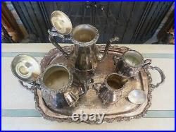 International Silver Co Countess Holloware Tea Coffee Set Pot Bowl Creamer Tray