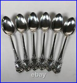 James Dixon & Sons Cased Set of Six Sterling Silver Art Nouveau Tea Spoons 1901