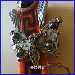 Jewelry art deco nouveau necklace retro style pendant luxury wings set butterfly