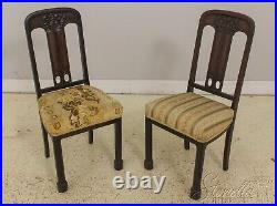 LF58259EC Vintage Set of 6 Art Nouveau Art Deco Dining Room Chairs