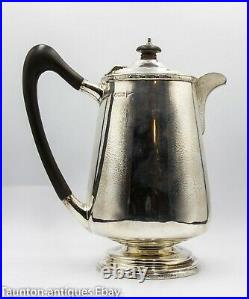 Large Sterling solid silver Art Nouveau 4 piece tea set Walker and Hall 1915