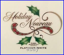 Lenox Holiday Nouveau Platinum White 16 Piece Set Service For Four New