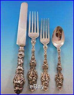Lily by Whiting Sterling Silver Flatware Set for 6 Dinner Service 31 Pieces