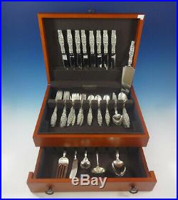 Lily of the Valley by Whiting Sterling Silver Flatware Set For 8 Service 48 Pcs
